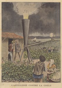 Un cañón para proteger cultivos del granizo